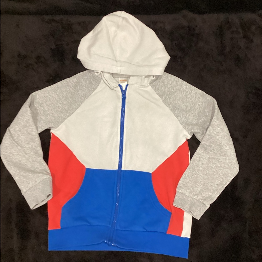 Gymboree Colorblock Hoodie - Red, Blue, Gray, White